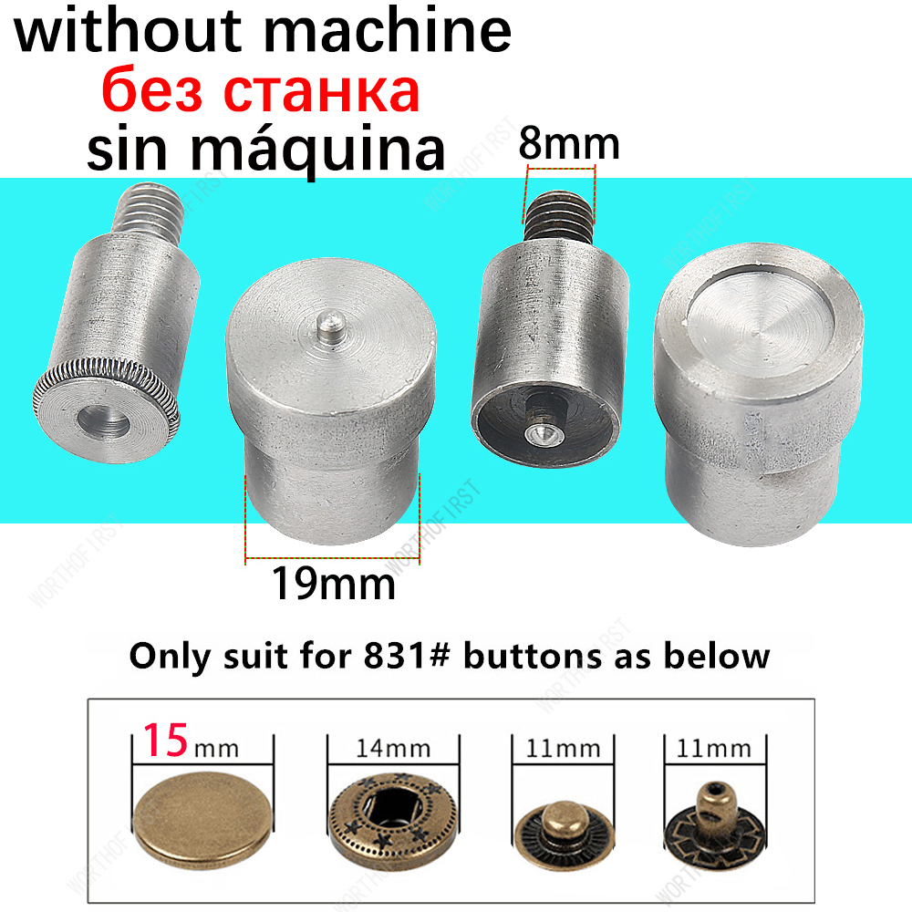 Hand Punch Press Machine Metal Mold For Snap Buttons Double Cap Rivets Eyelet Grommet Tools Dies Leathercraft Sewing Accessorie