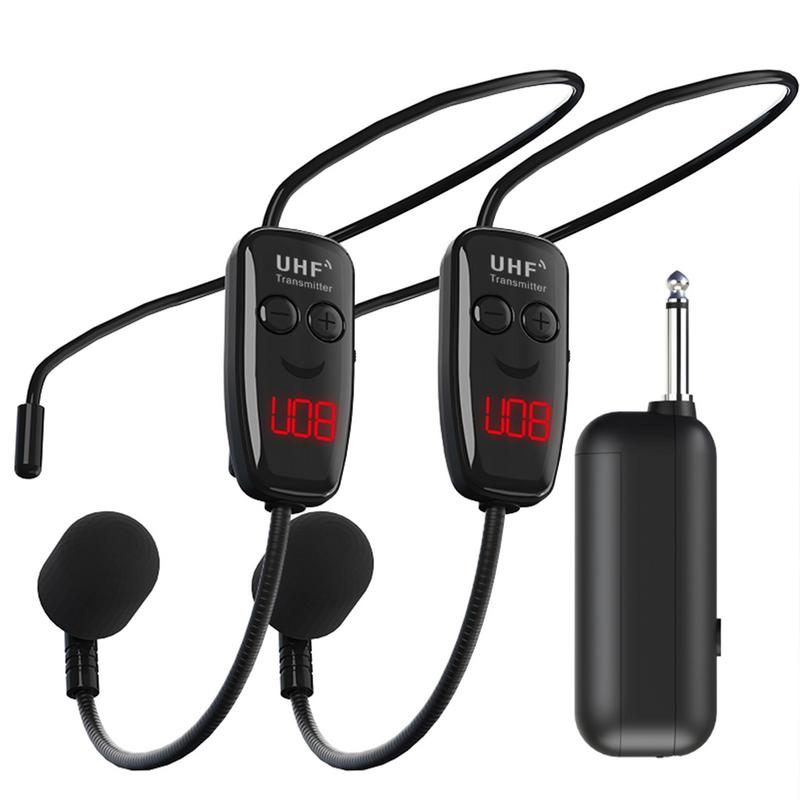 Kopfbedeckung, kabelloses UHF-Mikrofon-Headset, wiederaufladbares kabelloses Kopfbedeckungsmikrofon für Sprachverstärkung Ich bin Konferenzunterricht