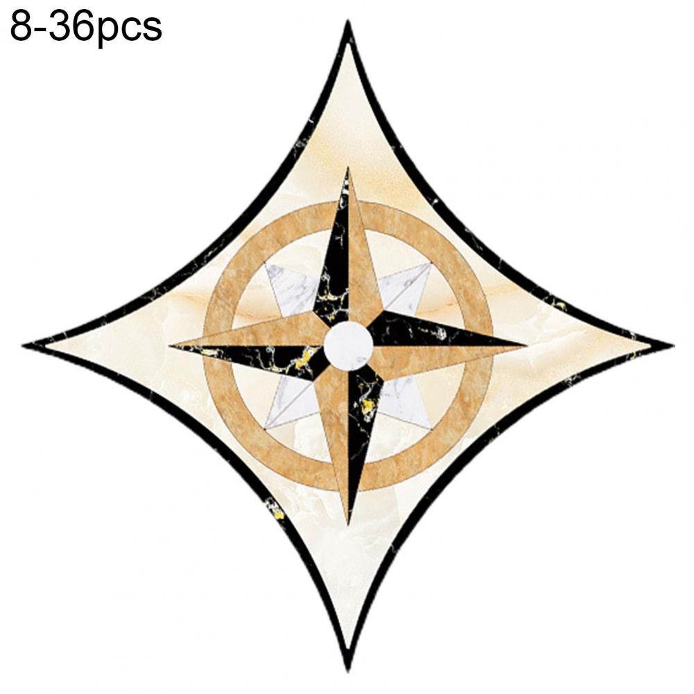 36Pcs Tile Decals Self-adhesive Waterproof PVC Durable Self-adhesive Floor Stickers Tile Stickers Home Decoration: 8
