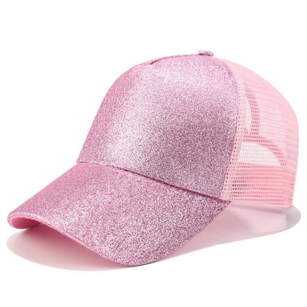 Glitter Paardenstaart Baseball Cap Vrouwen Snapback Vader Hoed Mesh Trucker Caps Messy Bun Zomer Hoed Vrouwelijke Verstelbare Hip Hop Piekte hoed: 12