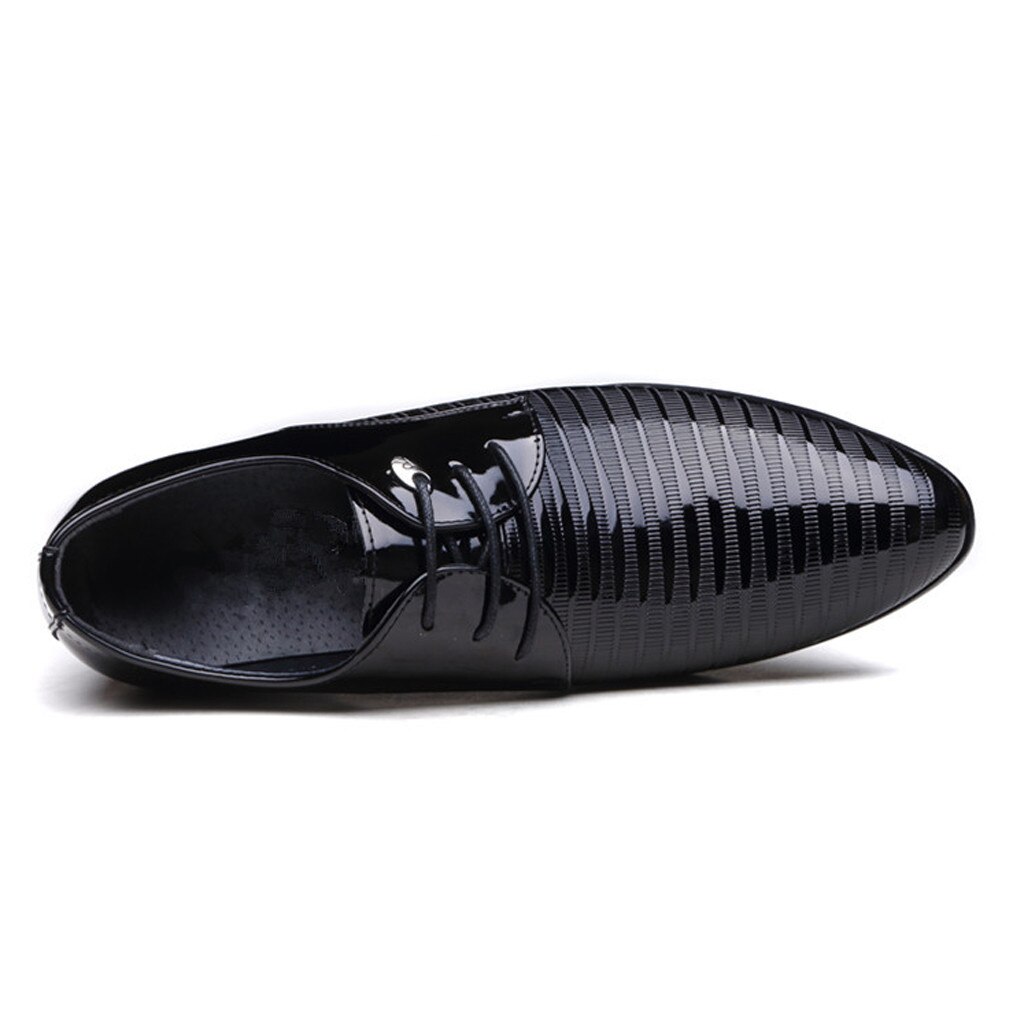 chaussures formelles hommes bout pointu hommes chaussures habillées à lacets bureau en cuir hommes Oxford chaussures formelles pour hommes chaussures à bout pointu