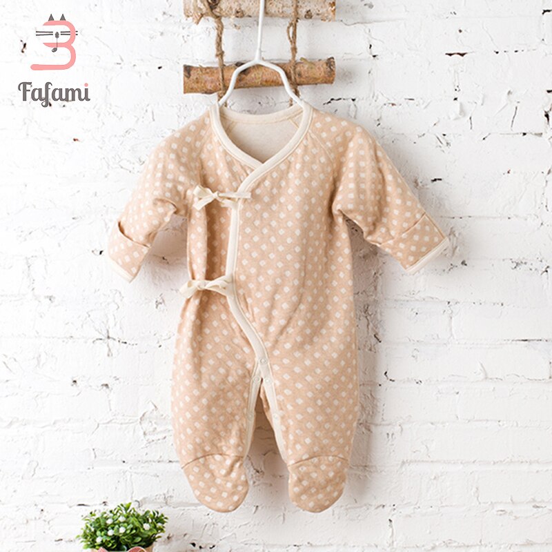 Footies Pasgeboren Baby Boy Kleding Biologisch Katoen Lucky Kind Baby Meisje Kleding Geen Geverfd Veilig Kinderen Baby Kostuum bebes jumpsuit