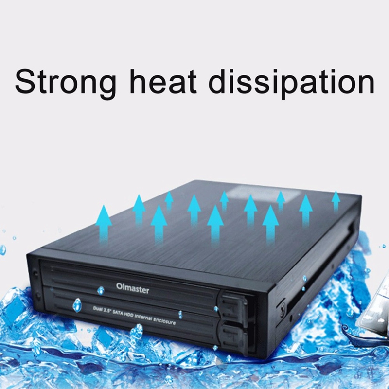 Oimaster He-2005 Dual 2.5 Inch Sata Hdd Internal Enclosure Hard Drive Case Internal Mobile Rack With Led Indicator