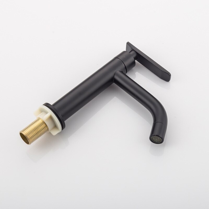 Moda matowy czarny srebrny bateria umywalkowa ze stali nierdzewnej umywalka robić łazienki kran pojedyncze zimne pojedynczy uchwyt wody z kranu