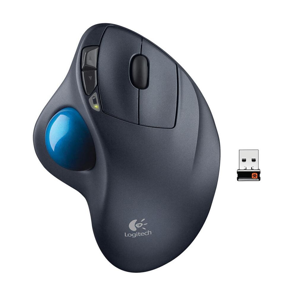 Logitech m570 2.4ghz sem fio trackball mouse 540dpi mouse ergonômico para desktop computador portátil computador de escritório em casa jogos ratos: Default Title