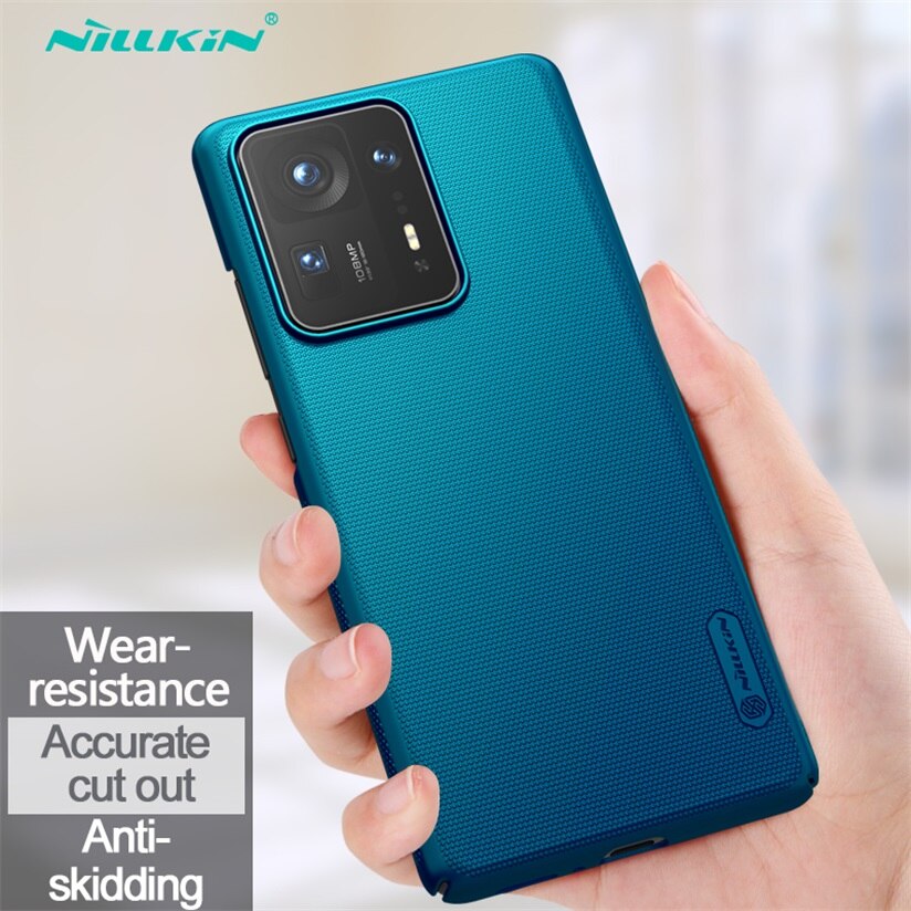 Voor Xiaomi Mix 4 Case Originele Nillkin Frosted Shield Business Hard Pc Phone Cover Voor Xiaomi Mi Mix4 telefoon Houder: Peacock blue