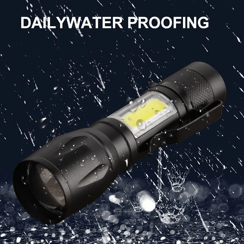 Lampe Torche Led Ultra Puissante Rechargeable USB 9600 mah avec Lumière