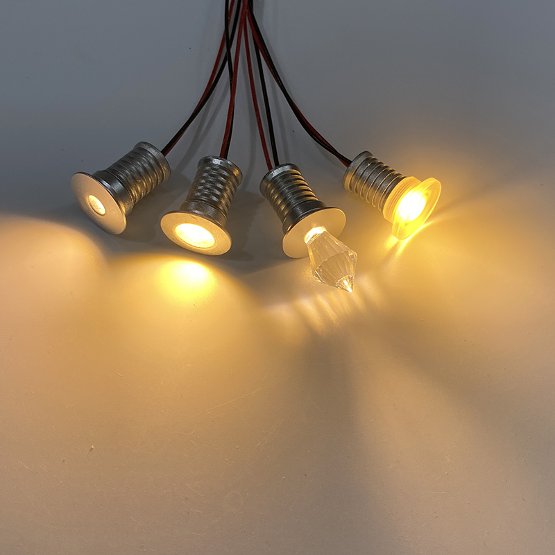 Foco decorativo para habitación, 1W, 0,5 W, Mini foco Led de 12V, regulable, 13Mm, empotrado, escaparate, iluminación de exhibición, luz para coche y Camping