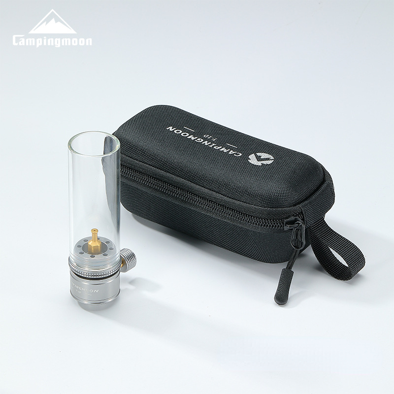 CAMPINGMOON T-1D Camping Gas Lantern with Glass Cover Candle Lamp Light
