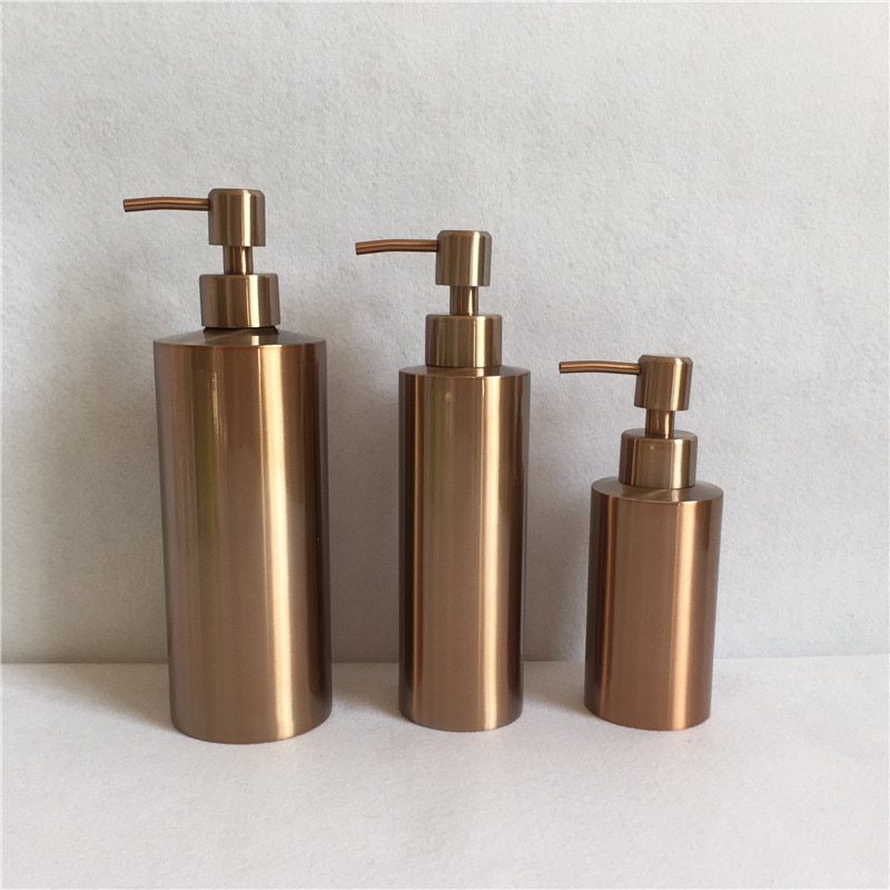 Rose Gold Soap Dispenser Liquid Soap Dispenser Bottle Lotion Bottle 350ml/550ml/800ml Soap Saver stainless steel
