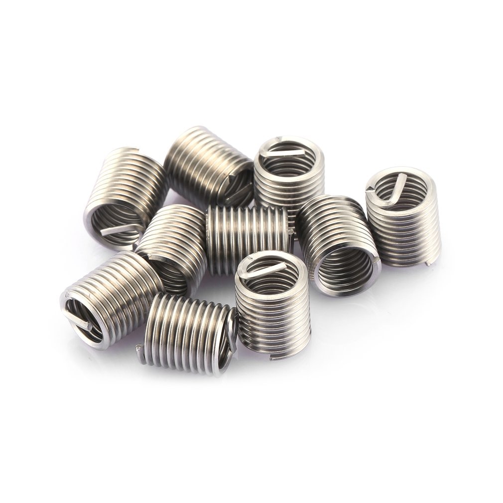 60PCS Thread Insert Set M3/4/5/6/8/10/12 Thread Repair Insert Kit for Helicoil Repairing Tools High Strength & Hardness
