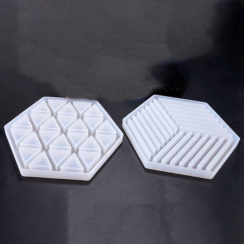 2 stk coaster beton silikone skimmel diamant stribe formet diy epoxyharpiks gips håndværk cement bakke form, b & a