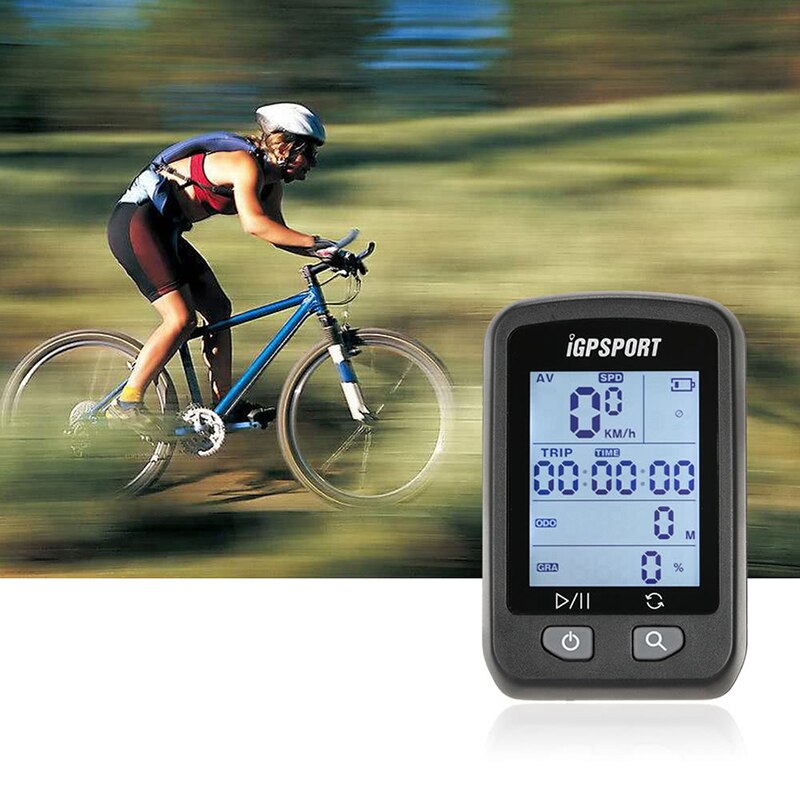 iGPSPORT iGS20E Bicycle Rechargeable Computer GPS Speedometer IPX6 Waterproof Backlight Screen Stopwatch with Mount Accessories