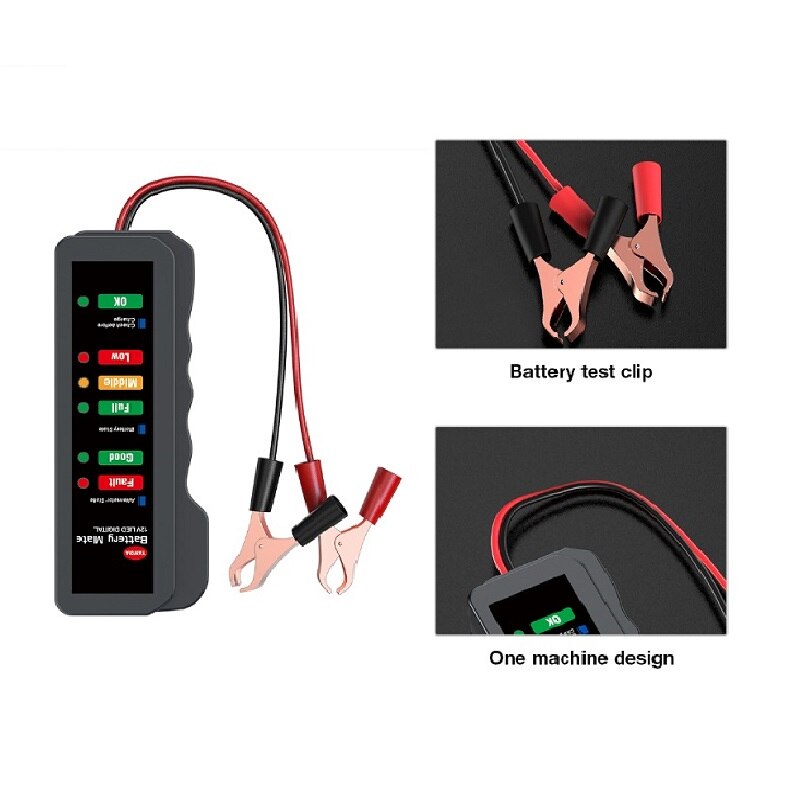 Car Battery Tester BM310 Auto Checker Alternator 12V 6LED Lights Display for Car