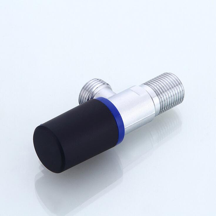 Copper cold and water stop valve triangle valve, Kitchen filling valve chrome plated,Bathroom water heater inlet valve brass