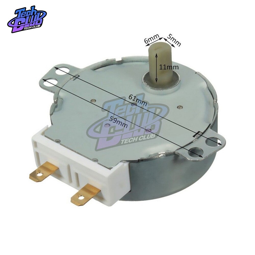 AC 220V-240V 50Hz CW/CCW Microwave Turntable Turn Table Synchronous Motor TYJ50-8A7 D Shaft 4 RPM