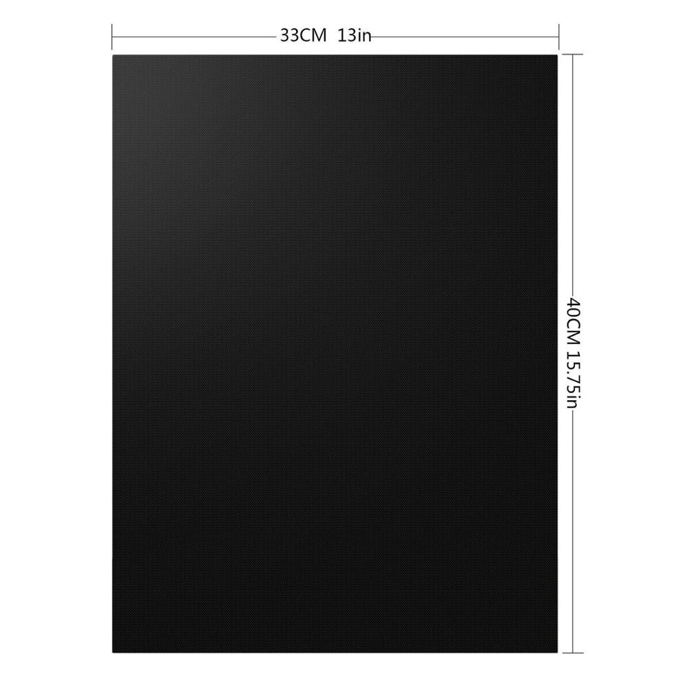 Barbecue mat, Grilldom and Reusable BBQ Grill Mat, Teflon Non-stick 0.2mm, 40x33cm(Black)