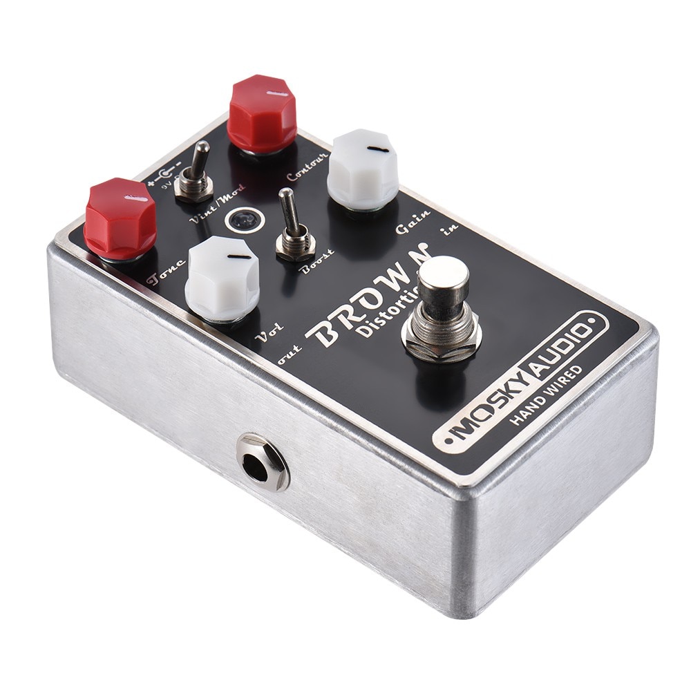 MOSKY BROWN Distortion Guitar Effect Pedal Full Metal Shell True Bypass Distortion Effect Guitar Pedal