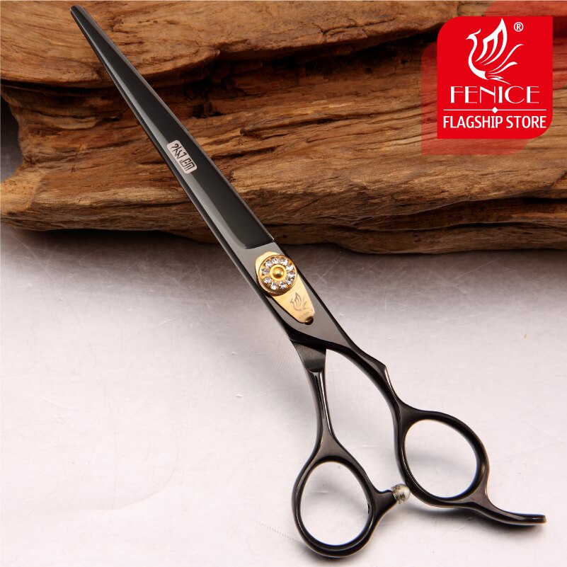 Fenice 6.5 Black Pet Grooming Scissors for dogs Hair Grooming Scissors Shears Japan 440