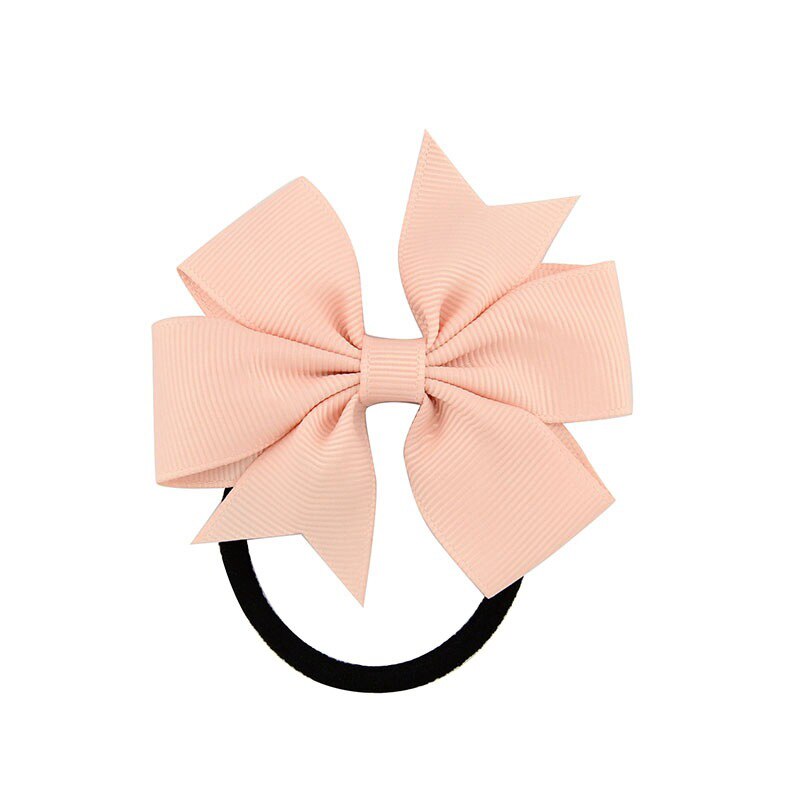 Godisfärg flicka rosett-knut grosgrain band hårring kvinnlig gummiband elastiska hårband rosetter flickans huvudbonad: Stil -5