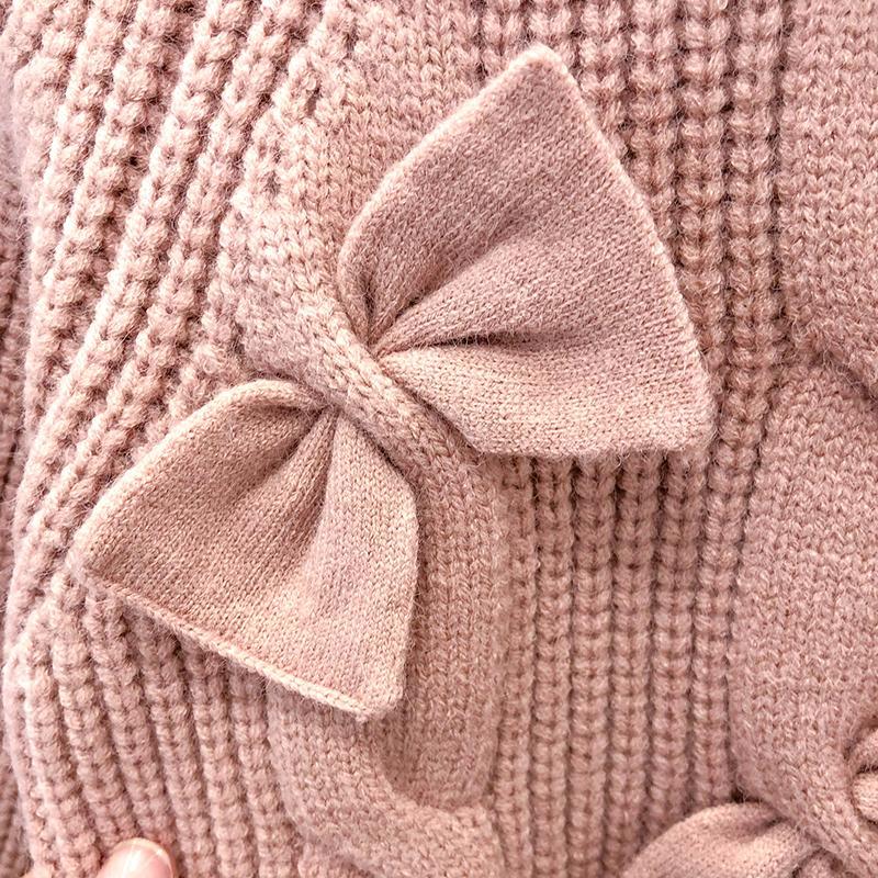 Herfst Winter Meisjes Kleding Kinderen Trui Leuke Boog Gebreide Trui