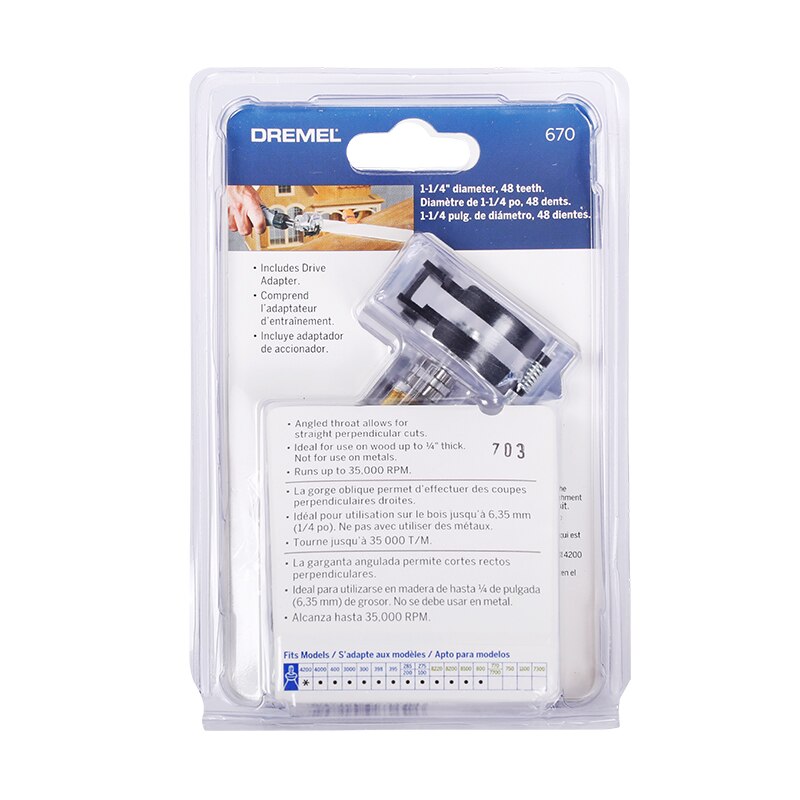Dremel 670 Mini Saw Attachment Cirkelzaag Met 6.4 Mm Zaagdiepte Voor Dremel 3000/4000/8220 Roterende Multi Tool