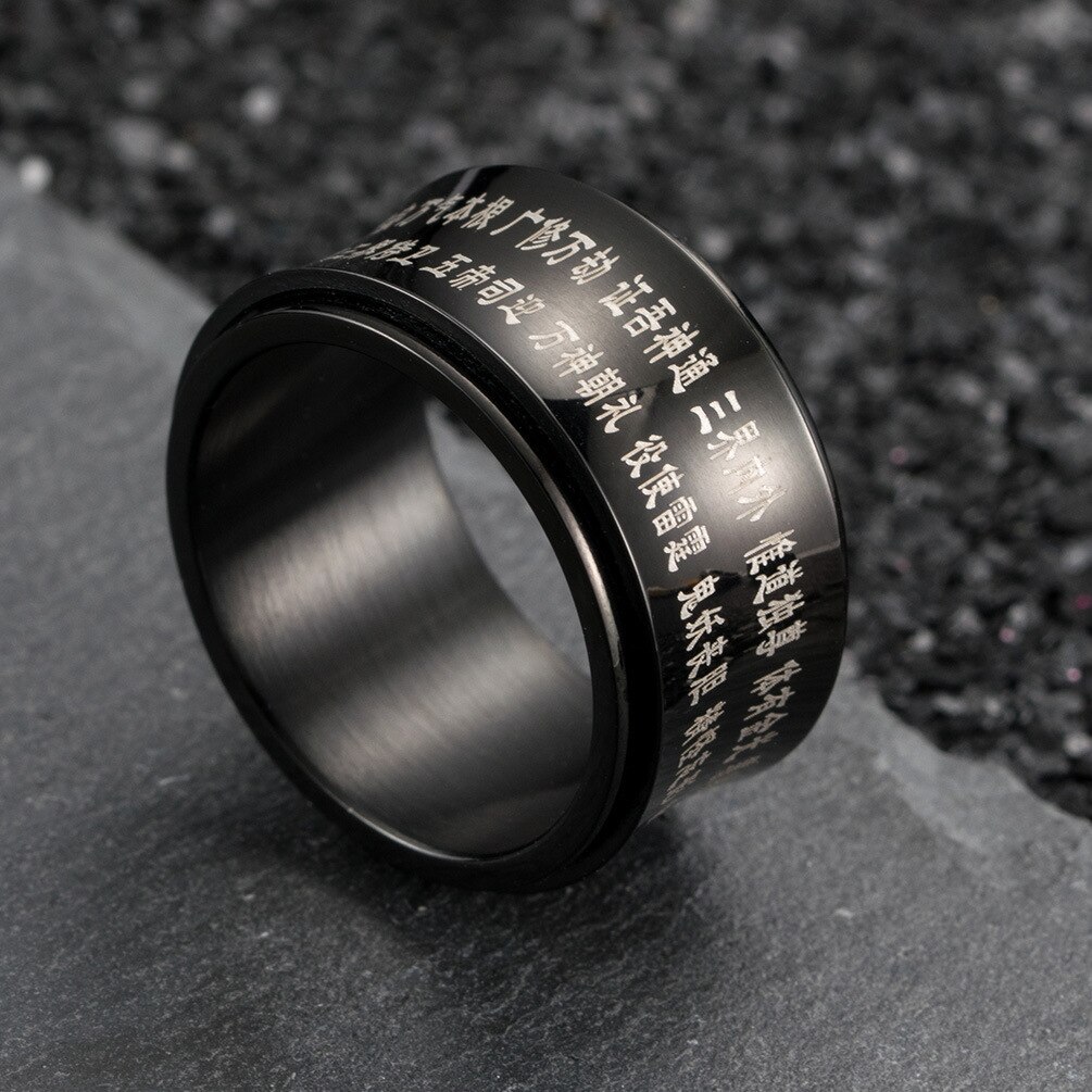 Sekfpnk 3 stuks anti-stress ring, roestvrij stalen angst ring met ronde