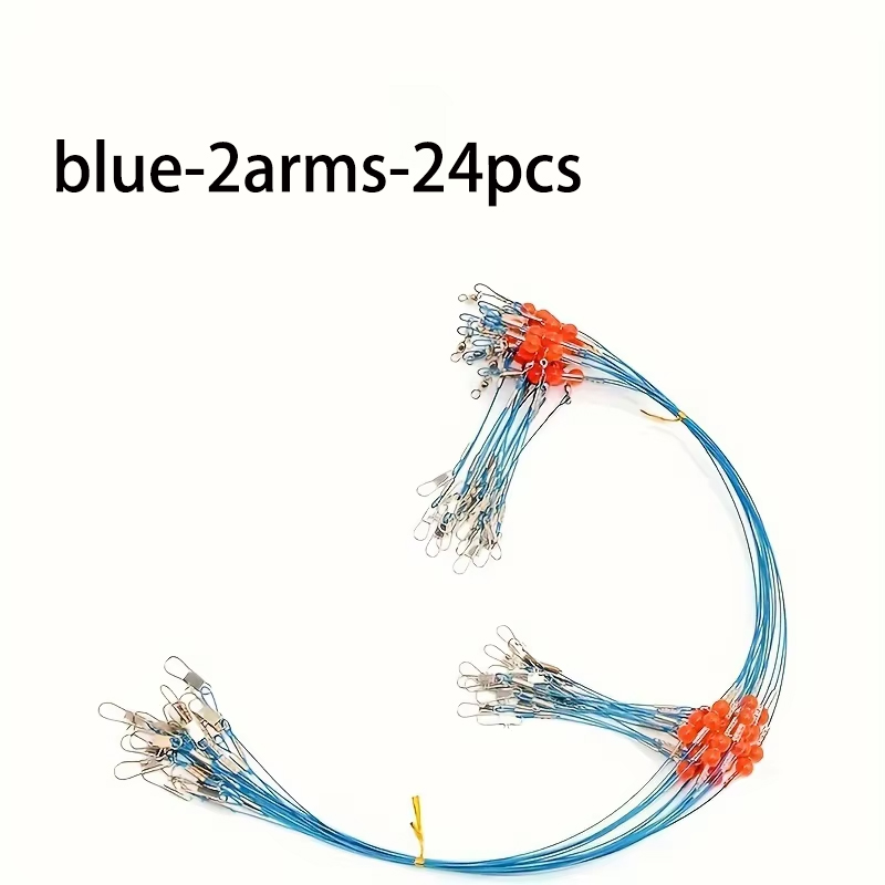 Leader Rig Blue Stainless Steel Fishing Rigs with Snap,High-Strength Fishing Leaders Saltwater-Perch Rigs for Fishing: Yellow