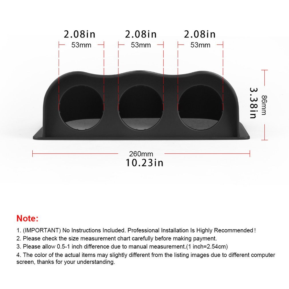 Duurzaam 52Mm Drie Gat Zitten Instrument Beugel 3 Gat Racing Instrument Seat 3-Gat Instrument Rack