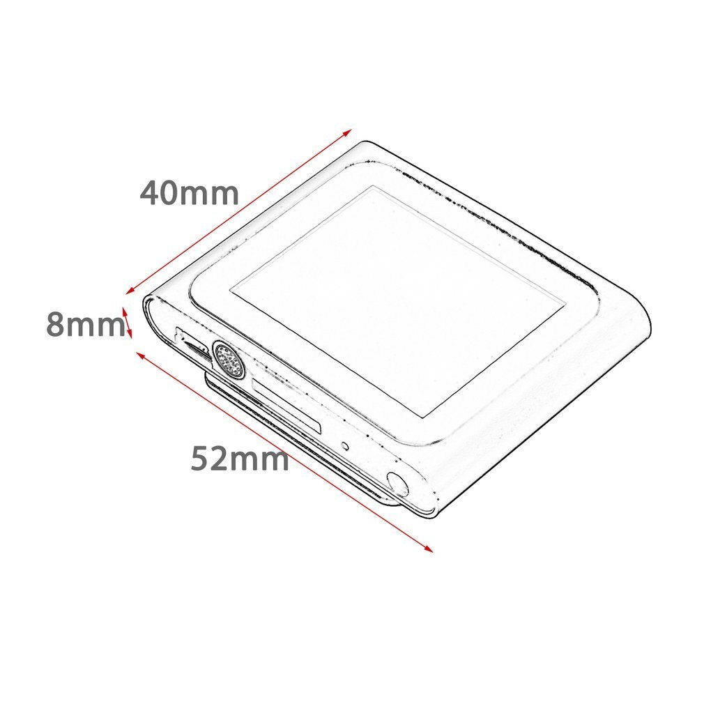 LCD Screen Display 6th Generation Music Media Video Movie FM Radio MP4 Player Portable 1.8 Inch Xiugai Qudiao 16G MP3 52*40*8mm