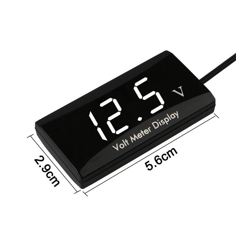 Vattentät digital voltmätare 12v bil båt motorcykel 0.56 tum led display volt spänningsmätare mini tester panel amperemeter voltmeter
