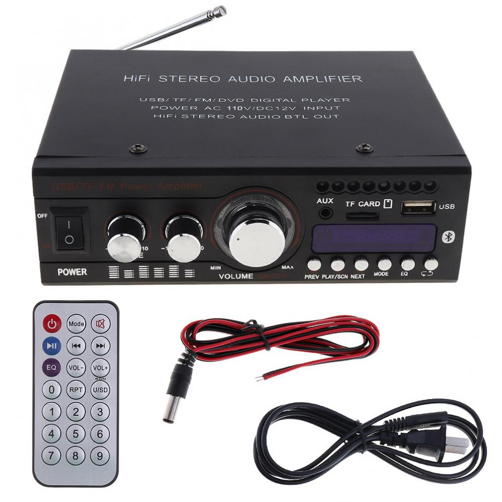 Cars subwoofer amplifier DC12V/AC220V 2CH Hi-Fi Car Stereo Audio Power Amplifier Digital Player