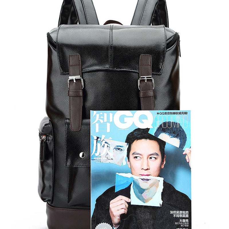 sac à dos en simili cuir polyuréthane hommes sacs à dos pour sac d'école sacs pour ordinateur portable homme étudiant sac voyage sacs grande capacité affaires
