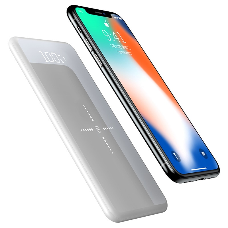 Qi batterie externe sans fil 10000mAh Chargeur De Batterie Portable pour iPhone X XR 8 Plus batterie externe Chargeur pour Samsung S10 plus S9 S8