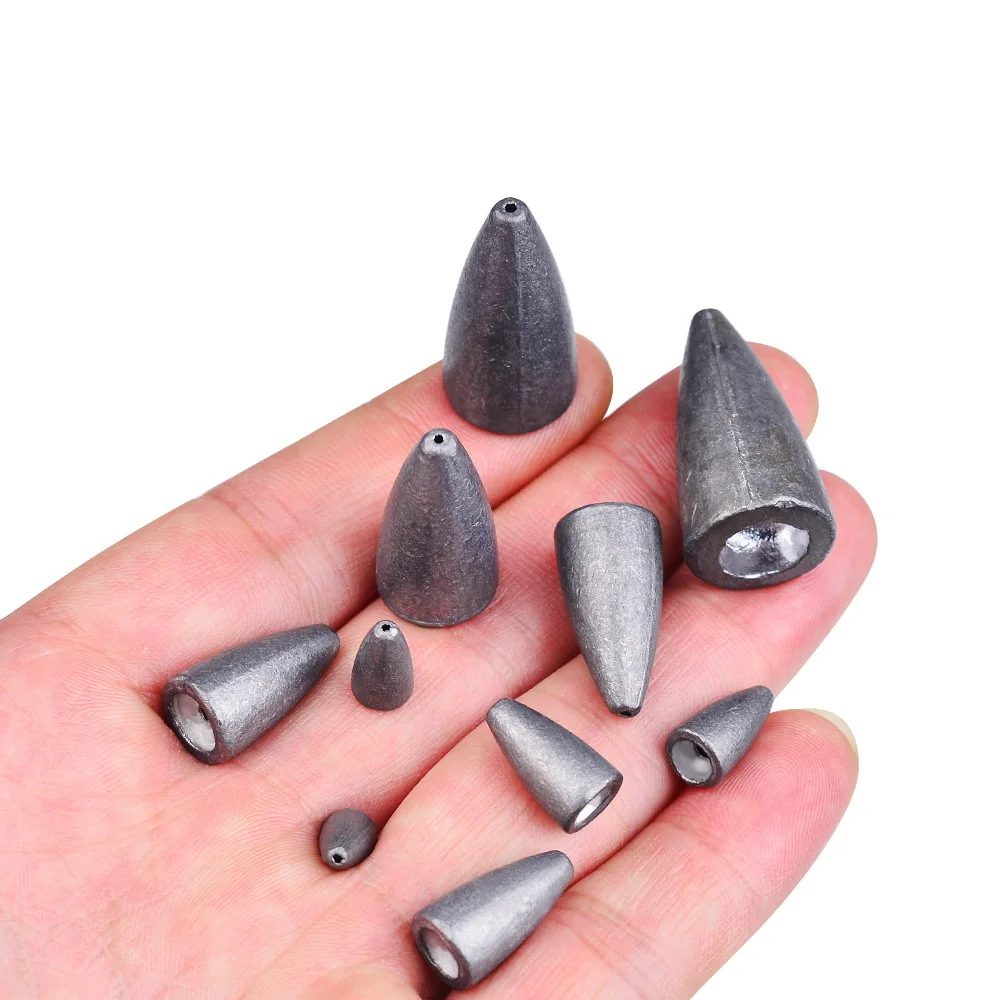 Accessori per la pesca Testa jig al piombo 3.5g 5g 7g 10g 14g 20g Ciondolo in piombo Ciondolo proiettile Piombini di piombo Attrezzatura da pesca per richiamo
