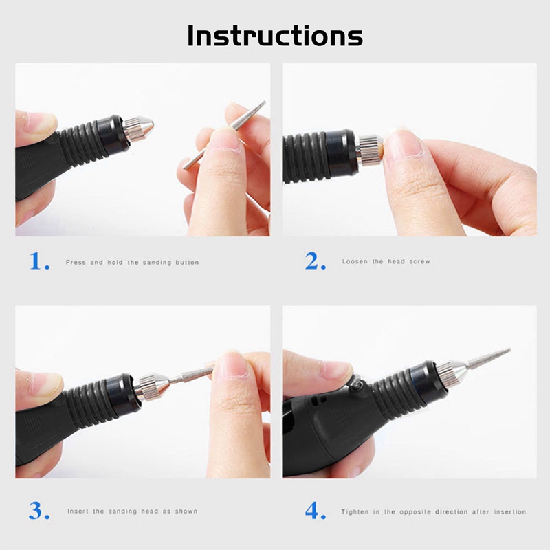 Plastic Sanding Machine Set Electric Pen Mini Electric Drill Sanding Tool Nail Power Tool