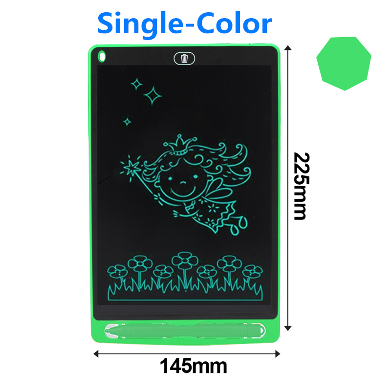 12 inch Graphic tablet Lcd Drawing Tablet To Draw Digital Drawing Board Smart Writing Tablet Electronic Blackboard For Children: 8.5 in Single Green
