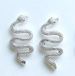 20 stk legeret slange negle ornamenter metal negle kunst dekorationer diy slange manicure tilbehør negle charms i bulk til dekoration: 1