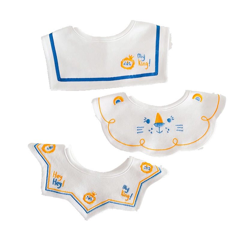 3 pezzi neonati panni Burp bavaglino in cotone embriatery neonati accessori essenziali prodotti per bambini per bambine nuovo