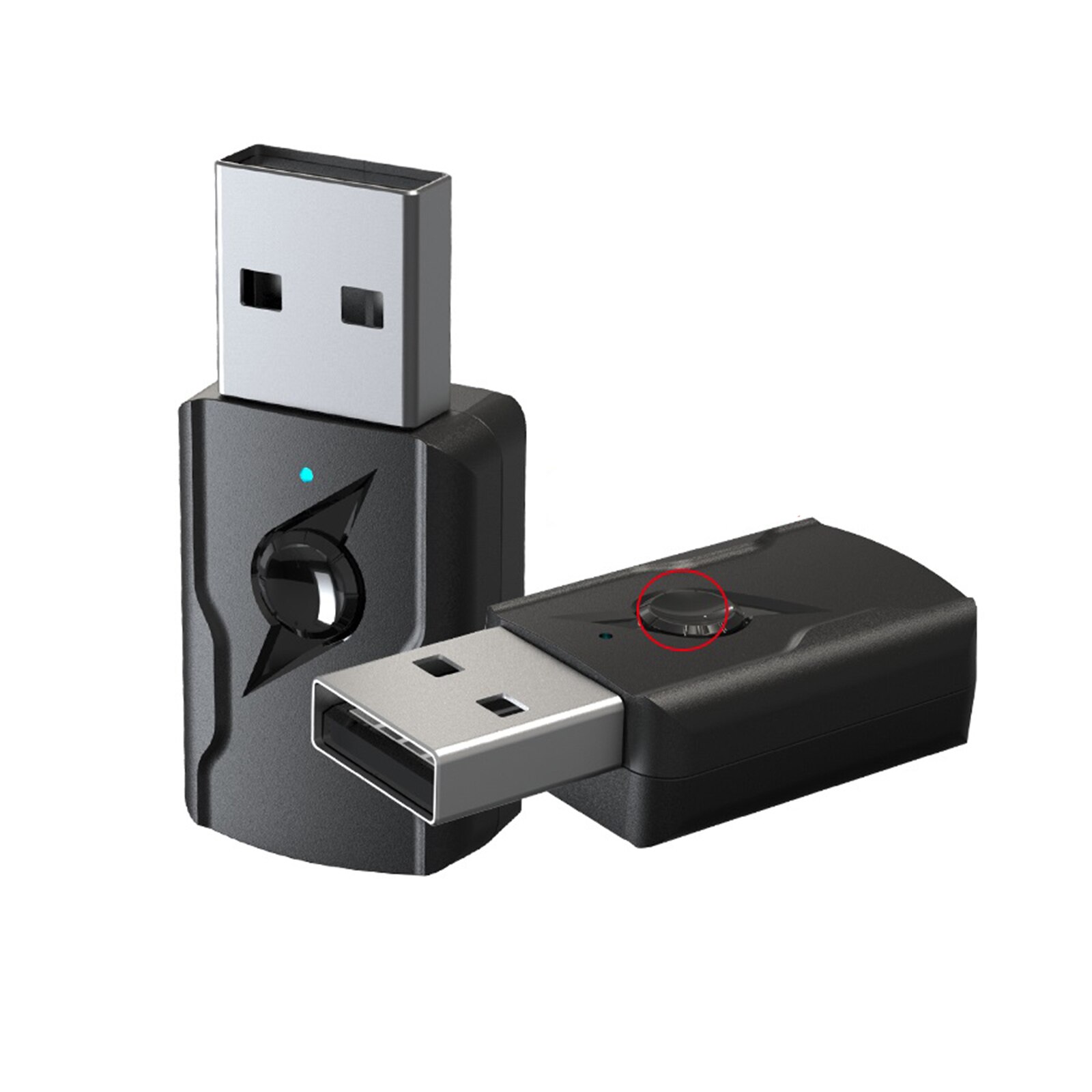 Bluetooth Adapter Universal USB Bluetooth 5.0 Receiver Transmitter Music Adapter for Car Home Office Black