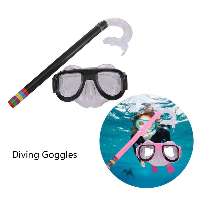 Children Safe Snorkeling Diving Mask+Snorkel Set PVC 5 Colors Scuba Swimming Set Water Sports For Kid 3-8 Years old