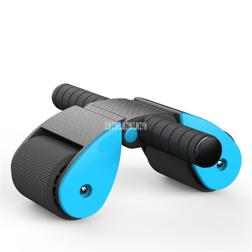 Folding Ab Roller Coaster Home Gym Abdominal Muscle Training Device Wheel Double Wheel Power Roller Indoor Fitness Equipment: Blue
