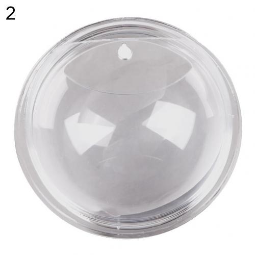 Montaje en pared acrílico para acuario, pez colgante para acuario, flor redonda, maceta colgante para decoración de pared, montaje para acuario, acuario, acuario: Mirror Surface