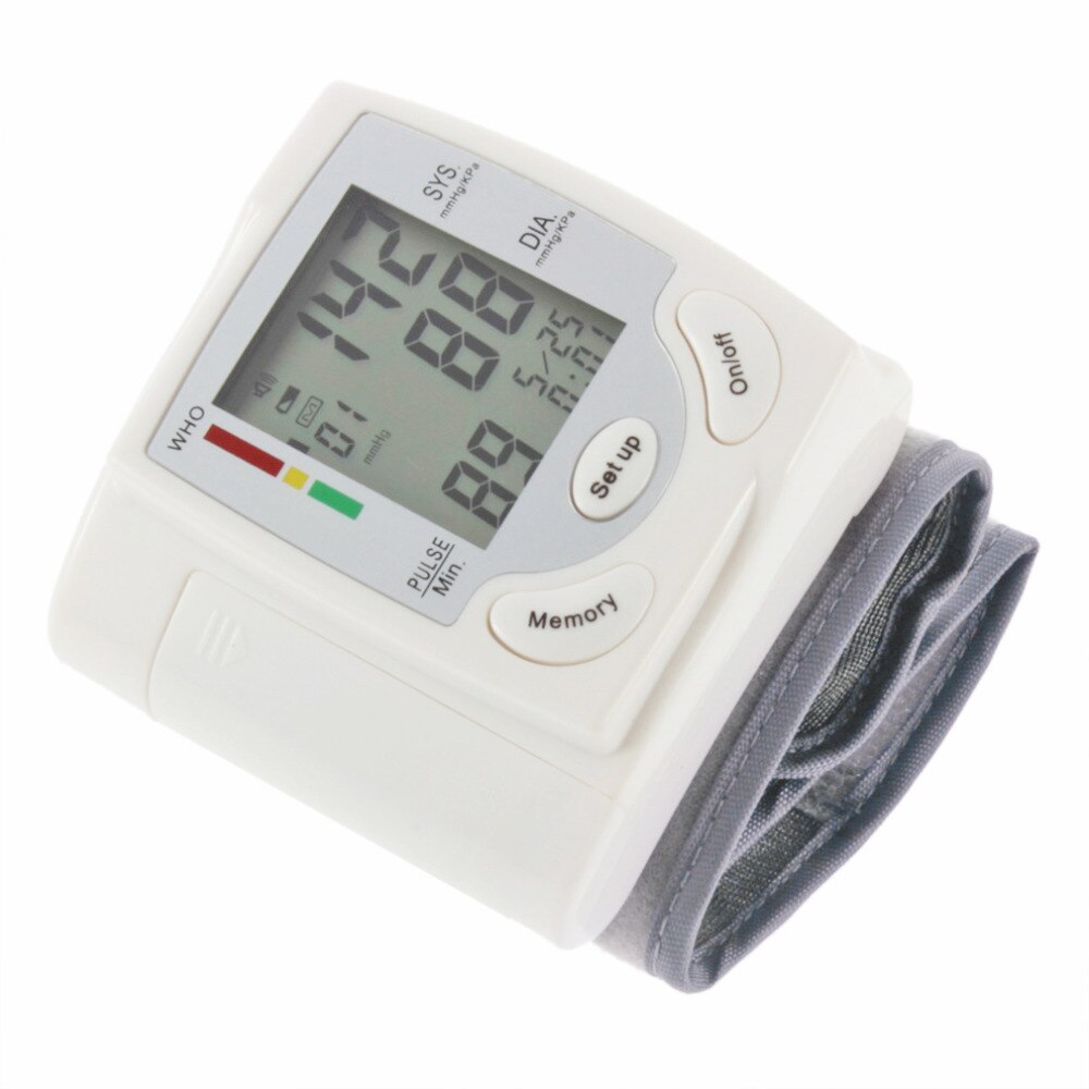 Gezondheidszorg Monitor Automatische Digitale Lcd Display Pols Bloeddrukmeter Heart Beat Rate Pulse Meter Meet Wit