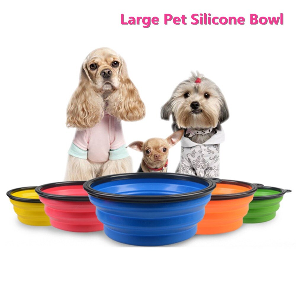 A43 2.5l siliconen voerbak voor huisdieren, opvouwbare voerbak, waterbak, draagbare supergrote voerbak, reiskommen voor grote honden