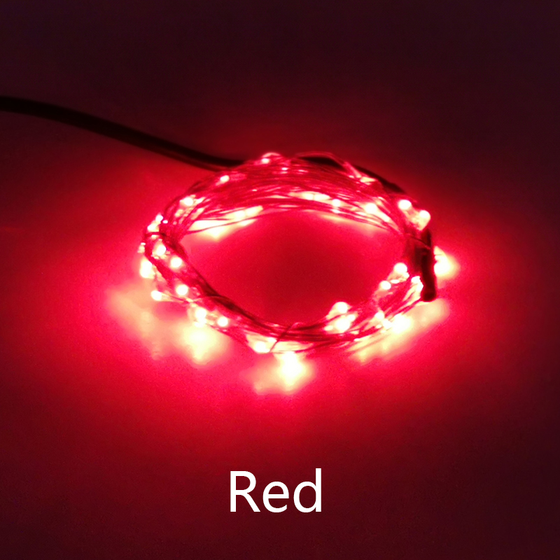 5Vusb Led Koperdraad Kerstverlichting String 10Leds/M 5/10M Enkele Kleur Of Kleurrijk Voor Kerst Feestelijke Verlichting Decoratie Diy: green / 350W