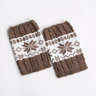 Gebreide Laarzen Wollen Voet Cover Herfst En Winter Kleur Bijpassende Kerst Sneeuwvlok Sokken Beenwarmers 3 Paar/partij: 5