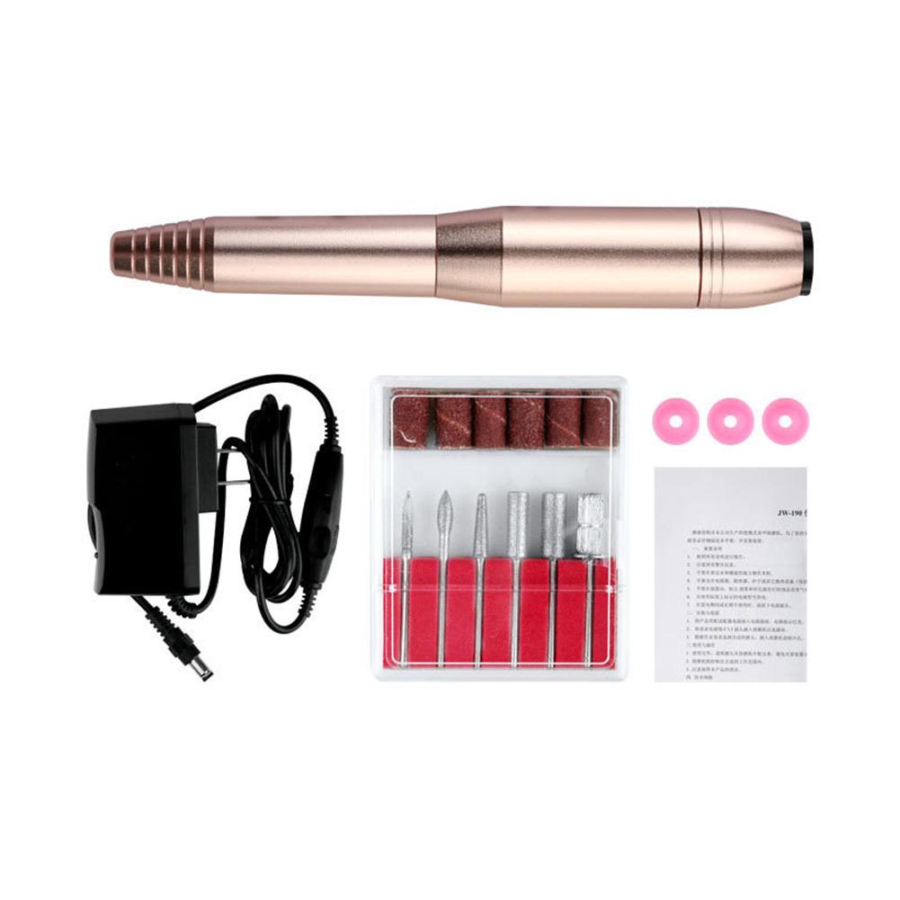 Draagbare nagelboormachine pen elektrische nagelboor bit nagelvijl manicure pedicureset slijper acryl gelnagels opruiming