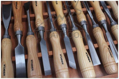 Best 12PCS Wood Carving Chisels Set Woodworking Tools Kit W/Wood Handle