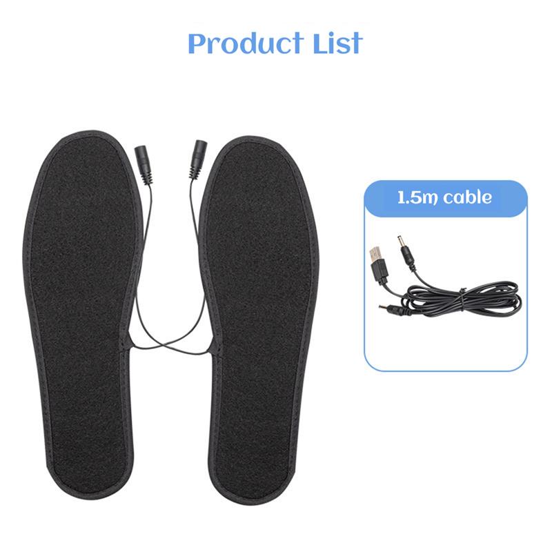 USB Erhitzt Schuh Einlegesohlen Füße warm Socke Pad matt Elektrisch Heizung Einlegesohlen Waschbar Winter warm Thermische Einlegesohlen unisex